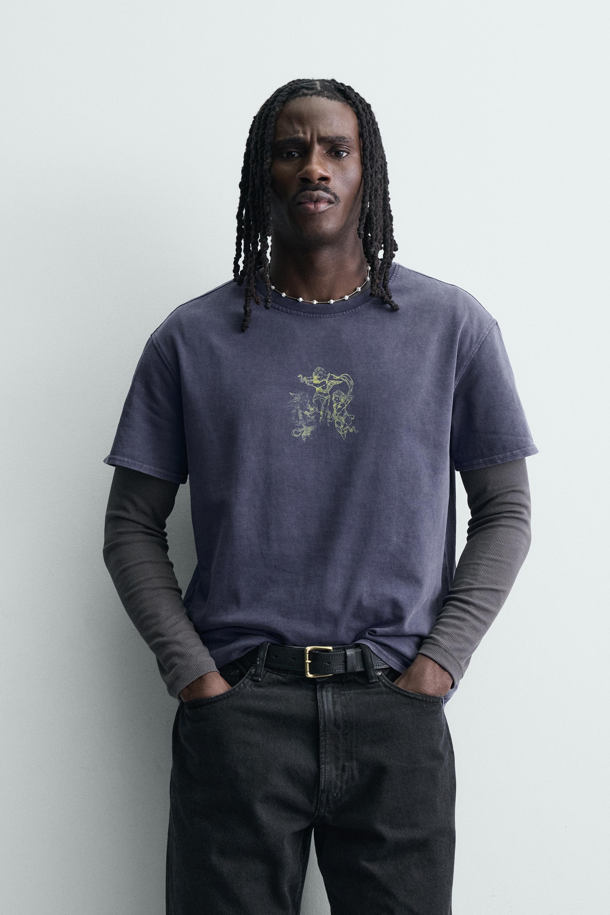 WASHED PRINT T-SHIRT